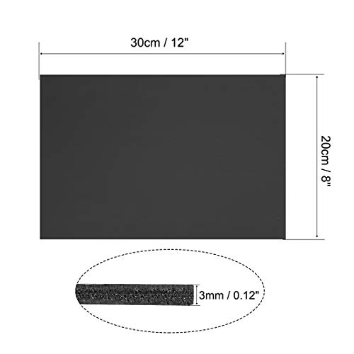 tabela, Ekranlar, Dijital Serigrafi için uxcell PVC Köpük Levha 3mm (1/8 inç)-12 x 16 Siyah
