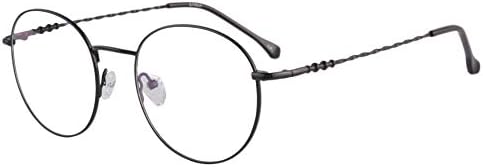 MEDOLONG Unisex Metal Çerçeve Mavi Işın Engelleme Bilgisayar Okuma Gözlükleri-LH363 (C4, anti-mavi, 100)