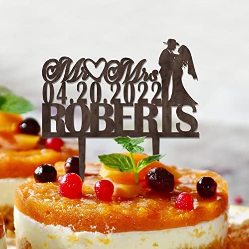 Nişan Düğün Pastası Topper Kişiselleştirilmiş Rustik Çiftler İçin Düğün Nişan Parti Süslemeleri Düğün Hediyeleri Kahverengi