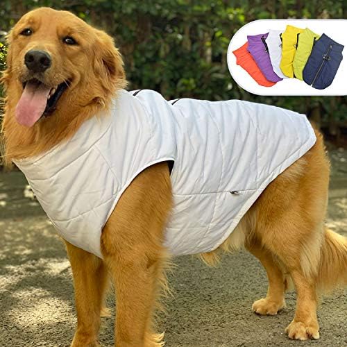 Lovelonglong Köpek Kış Yelek Pamuk Astar ile, su Geçirmez Ultra Sıcak Köpek Kış Ceket Rüzgar Geçirmez Fermuarlı Ceket