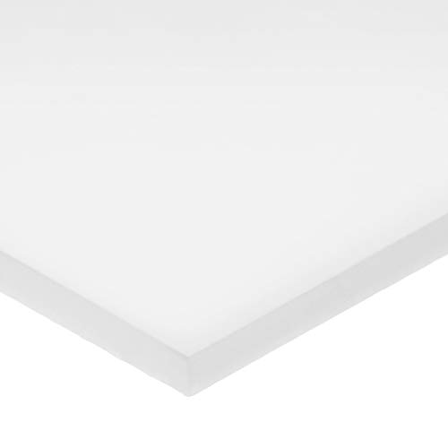 Delrin Asetal Homopolimer Plastik Çubuk, Beyaz, 1 inç Kalınlığında x 1-1 / 2 inç Genişliğinde x 24 inç Uzunluğunda
