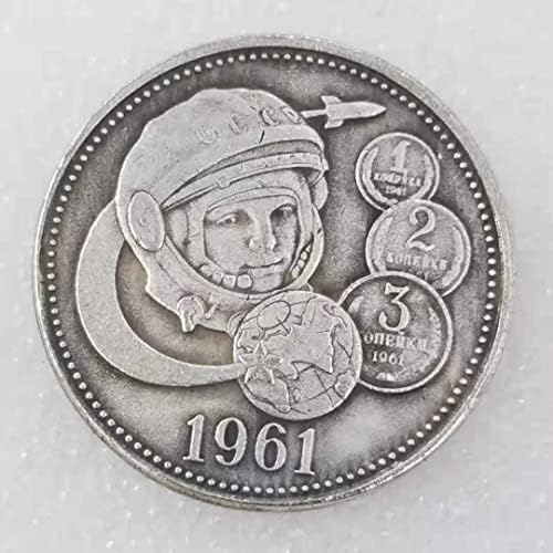 Antika El Sanatları Rus Bakır Gümüş Kaplama Yaşlı Gümüş Dolar Yabancı Paralar Antika Koleksiyonu 2886
