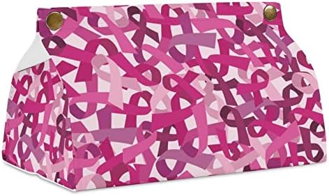 Pembe Kurdele Meme Kanseri Bilinçlendirme Doku kutu tutucu Kapak Organizatör Kağıt Dağıtıcı Çanta Peçete Yüz Kağıt