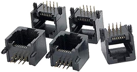 X-DREE PCB - 8P8C 90 Derece Blk Modüler Ağ PCB Krikoları 5 Adet (PCB - 8P8C 90 derece Blk konektörü PCB di rete modülü