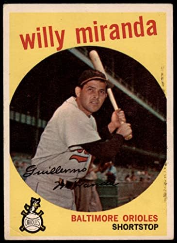 1959 Topps 540 Willy Miranda Baltimore Orioles (Beyzbol Kartı) VG Orioles
