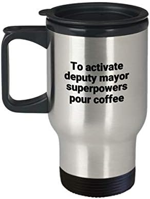 Belediye Başkan Yardımcısı Seyahat Kupa Komik Sarcastic Paslanmaz Çelik Yenilik Süper Güç kahve bardağı Hediye Fikri
