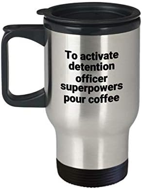 Gözaltı Memuru Seyahat Kupa Komik Sarcastic Paslanmaz Çelik Yenilik Süper Güç kahve bardağı Hediye Fikri