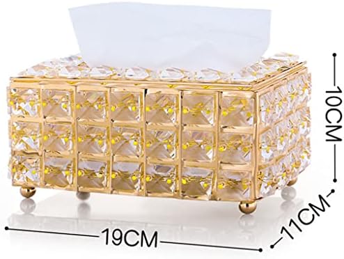 ZYJBM Gümüş Kristal Doku kutu tutucu Kristal Küp Peçete Dağıtıcı Yatak Odası Elmas Sparkle Kutuları