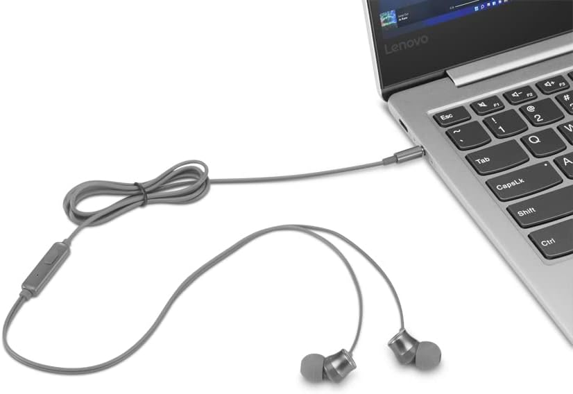 Lenovo-110 Analog Kulak İçi Kulaklıklar-hat İçi Mikrofon-3,5 mm Bağlantı-Oynat ve Duraklat Düğmesi-3 Boyutta Kulak