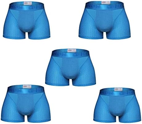 PONIT 5 Adet erkek İç Çamaşırı Manyetik Nefes Elastik Boxer Spor Şort Artı Boyutu Modal Sağlık İç Çamaşırı (Renk: