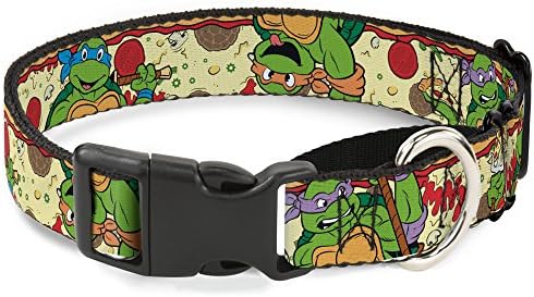 Teenage Mutant Ninja Turtles köpek tasması Martingale Klasik TMNT Kaplumbağa Pizza 15 ila 26 İnç 1.0 İnç Genişliğinde