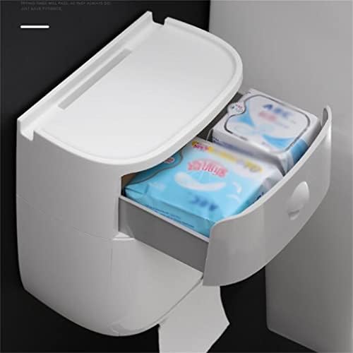 SAWQF Çift Katmanlı kağıt havlu Kutusu Depolama Rafı tuvalet kağit kutu Ev Ücretsiz Delme