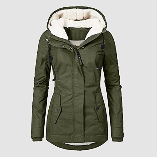 Bayan Kışlık Mont 2022 Kadınlar Casual Faux Kürk Yaka fermuarlı cepler Kapitone Parka Ceket Kirpi Ceket