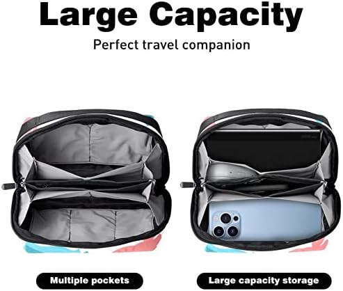 Taşıma çantası Seyahat kılıf çanta USB kablo düzenleyici Cep Aksesuar Fermuar Cüzdan, Sevgililer Günü Karikatür Hayvan