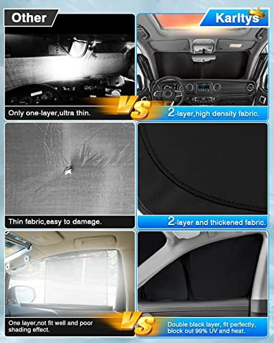 Karltys Güneş Şemsiyeleri ile Uyumlu Chevy Suburban 2015-2020 Aksesuarları Ön Cam Güneş Gölge Ön Yan Pencere Kapağı