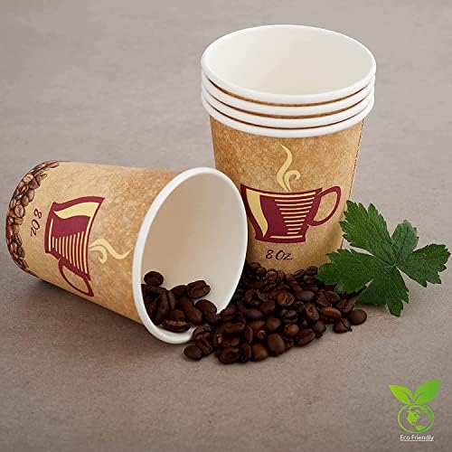 MaxxCore 12 Oz Kahve Fincanları Tek Kullanımlık Kahve Fincanları - Kağıt Yalıtımlı Mükemmel Dokunuşlu Kahve Fincanları