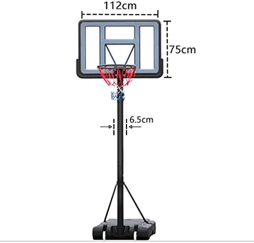 VEGALA Yetişkin Mobil Basketbol Standı, 4.7 ft-10ft Yüksekliği Ayarlanabilir 44/29 İnç PE Backboard, Spor Salonları,
