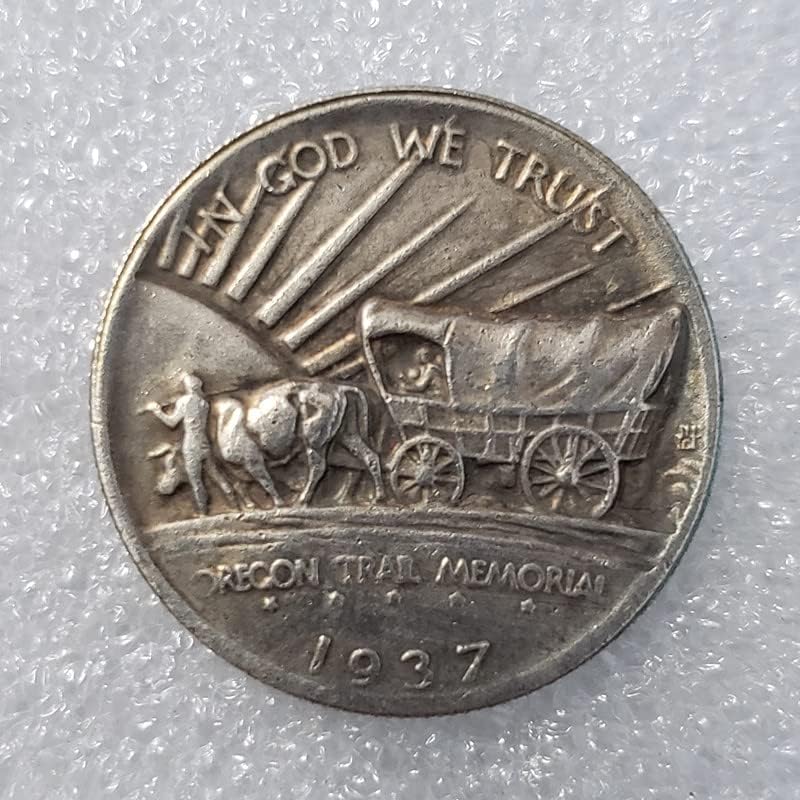 Antika El Sanatları ABD 1937 D Gümüş Dolar Hatıra Yarım 3633