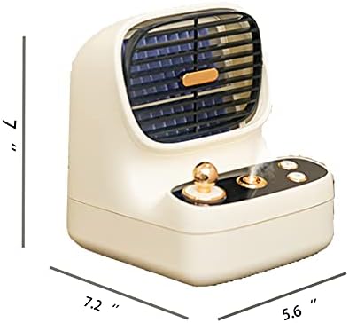 HİOD Retro Tarzı Taşınabilir Fan Soğutma Ev Klima Nemlendirici Hava Soğutucu Masaüstü USB Şarj Edilebilir Retro Oyun