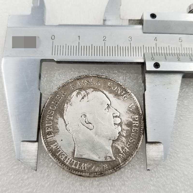 QİNGFENG Antika El Sanatları 1876 Bakır Gümüş Kaplama Eski Gümüş Sikke Yabancı Gümüş Dolar Gümüş Yuvarlak Antika Sikke