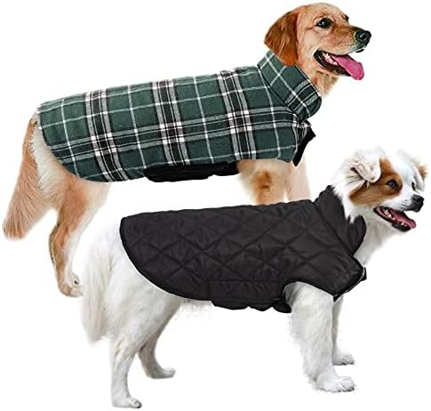 MIGOHI Köpek Ceketler Kış Rüzgar Geçirmez Geri Dönüşümlü Köpek Ceket Soğuk Hava için İngiliz Tarzı Ekose Sıcak Köpek