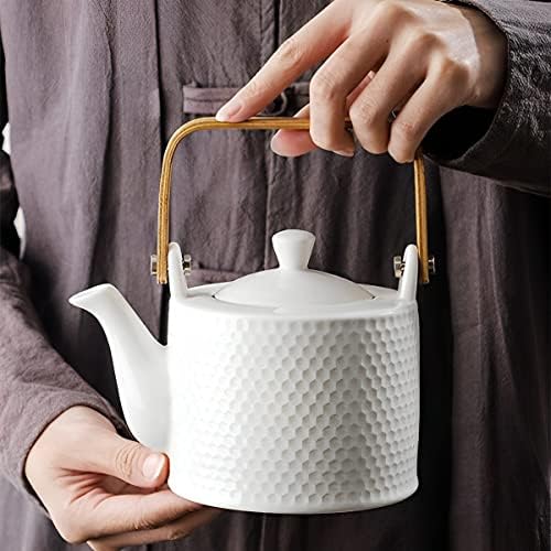 WEOPYCJ Japon Modern Porselen Çay Takımları, Süzgeçli Asya Seramik Çaydanlık Seti, Minimalist çaydanlık seti 1 Çaydanlık