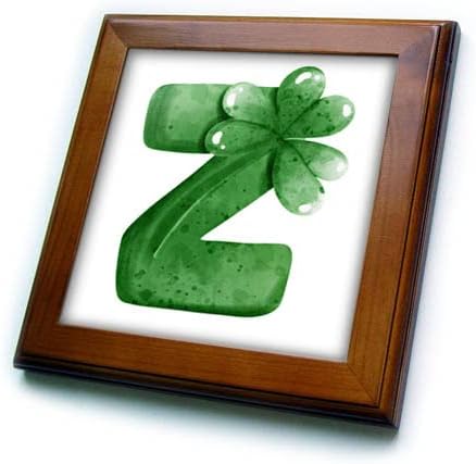 3dRose St Patricks Tatlılar Monogram İlk Z Çerçeveli Fayanslar (ft-375856-1)