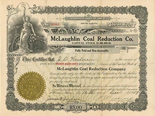 McLaughlin Kömür Azaltma A. Ş. - Stok Sertifikası