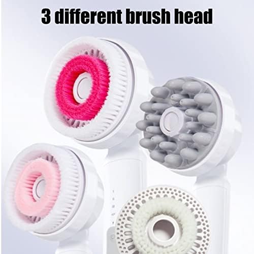 Banyo Fırçası, Vücut Fırçası 3'ü 1 arada Elektrikli Duş Başlığı Vücut Temizleme Fırçaları Ipx7 Su Geçirmez Peeling