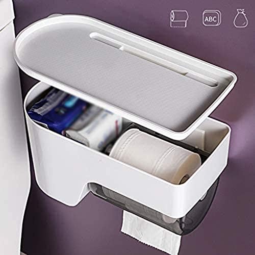SMLJLQ Banyo Tuvalet Kağıdı Tepsisi, Punch-Ücretsiz Su Geçirmez kağıt havlu tutacağı Rulo Kağıt Tüp Tuvalet Kağıdı