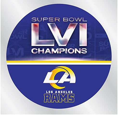 Rıco Industries NFL 2022 Süper Kase LVI Şampiyonları Los Angeles Koçları 4x4 Küçük Stil Çıkartması