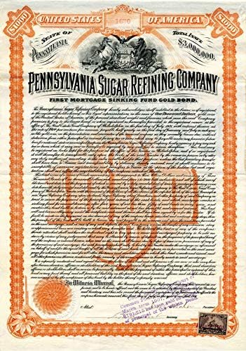 Pennsylvania Şeker Arıtma A. Ş. - 1000 Dolar-Tahvil