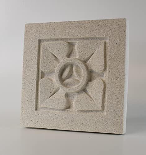 Ananas Grove Tasarımlar Heykel Mimari Kısma 3D Kiremit Plak Süsleme, katı Dökme Taş, Ballflower Tasarım, 9.5 x 9.5