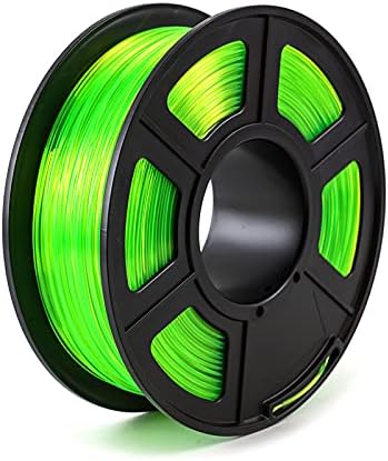 Zrong 3D Yazıcı Filament 1.75 mm 1 kg/2.2 lbs Plastik Filament Sarf Malzeme için 3D Yazıcı (Renk: Şeffaf Yeşil)