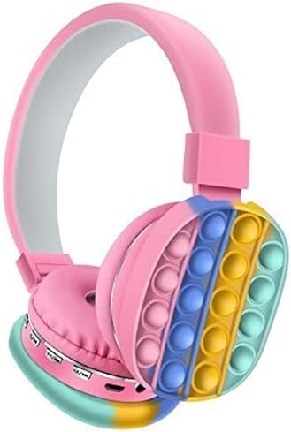 Acuvar Kablosuz veya Kablolu Bluetooth 5.2 Silikon Fidget Pop Bubbles Mikrofonlu Kulak Üstü Şarj Edilebilir Kulaklıklar,