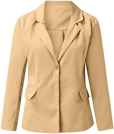 Kzxsfy Kadınlar Uzun Kollu Blazer Ceketler Casual Çalışma Ofisi Suit Örgün dış giyim Gevşek Hırka Yaka Bahar Ceket